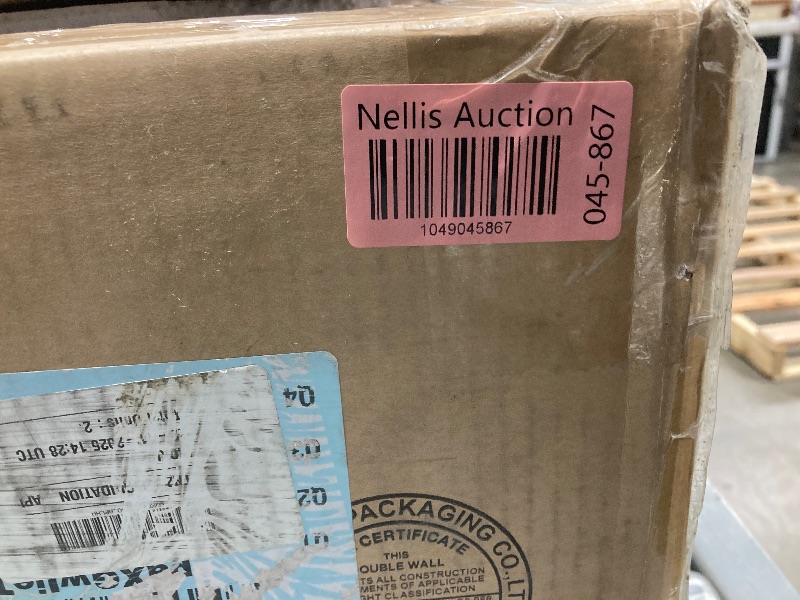 Photo 1 of **BOX 2 OF 2 ONLY/MISSING TOP****Walker Edison 68 Modern Birch Dining Table with Reeded Base Black HEAD2DBLVS-2