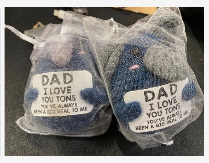 View 2 of ***2 PACK*** BackURyear Cool Dad Gifts Ideas from Daughter Son, Funny Birthday Gift for Father Daddy Dada Men Him from Wife Kids, I Love You Present Mini Stuff Things, Novelty Crochet Elephant***2 PACK***