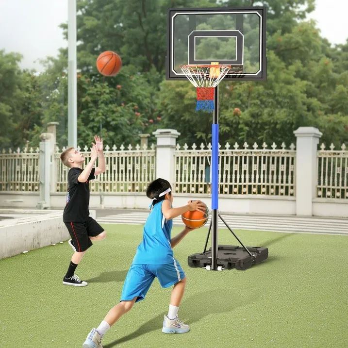 Photo 1 of 
Hero image 0 of Kids Basketball Hoop Stand 5-9 FT Adjustable, Portable Basketball Goals for Kids Teenagers with Stand & Backboard Wheels Fillable Base, Great outdoor, Backyard, Driveway, Indoor Play, Black, 0 of 10





Tcisa
Kids Basketball Hoop Stand 5