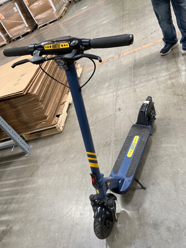 Photo 1 of **HAS ERROR CODE/DAMAGE TO BACK WHEEL/NO CHARGER**Hurtle Folding Electric Scooter - 10” Pneumatic Tires, 25 Miles Range, 19 MPH Max Speed, 500W 36V Brushless Motor Escooter with App Control, E-ABS Front Drum & Rear Disc Brakes, E-Scooter for Adult