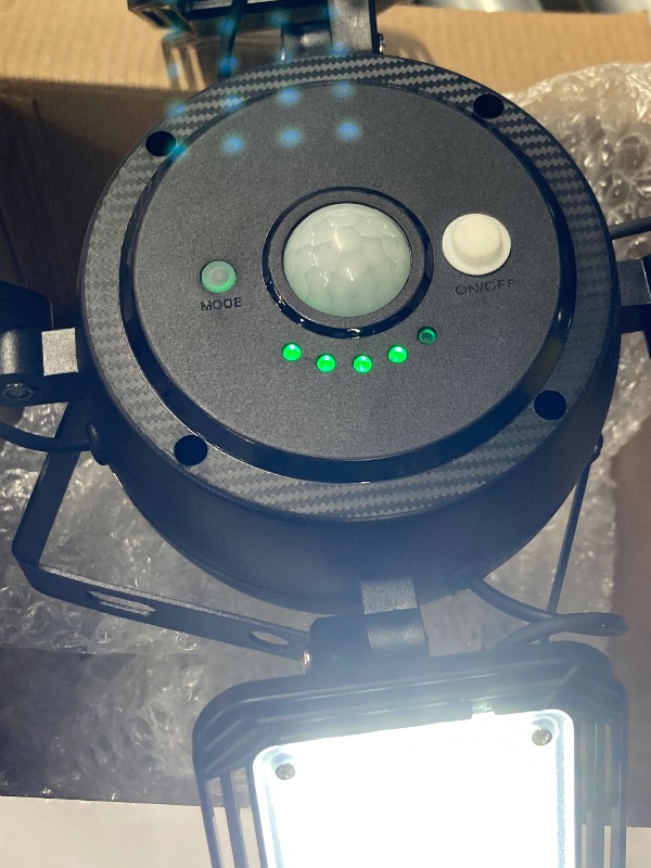 Photo 1 of ***(MISSING PART -SELLING AS IS)***
Solar Pendant Light Outdoor Indoor Solar Powered Motion Sensor Shed Light,144LED 1200LM Daytime Work with 5 Lighting Modes Remote Control 4 Heads IP65 Waterproof for Garage Gazebo Barn