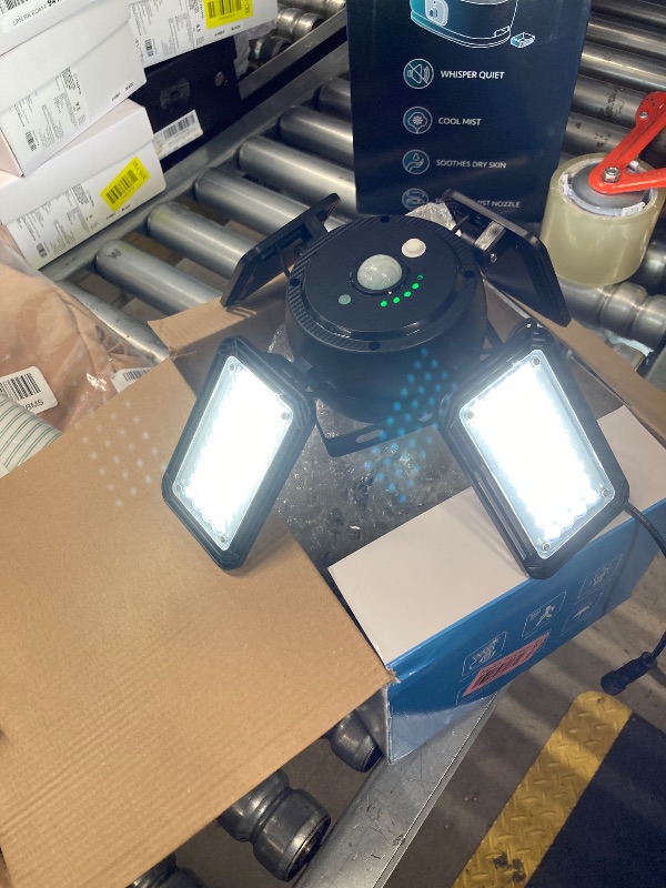 Photo 1 of ***(MISSING PART -SELLING AS IS)***
Solar Pendant Light Outdoor Indoor Solar Powered Motion Sensor Shed Light,144LED 1200LM Daytime Work with 5 Lighting Modes Remote Control 4 Heads IP65 Waterproof for Garage Gazebo Barn