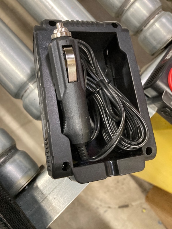 Photo 1 of ***(USED MISSING PIECES -SELLING AS IS)*** Tire Inflator Portable Air Compressor, 150 PSI Handheld Air Pump for Car Tires with 20V Rechargeable Battery, 12V Car Power Adapter, Digital Display, Ball, Motorcycle, Bike Pump***(BOX RIPPED/TORN)***