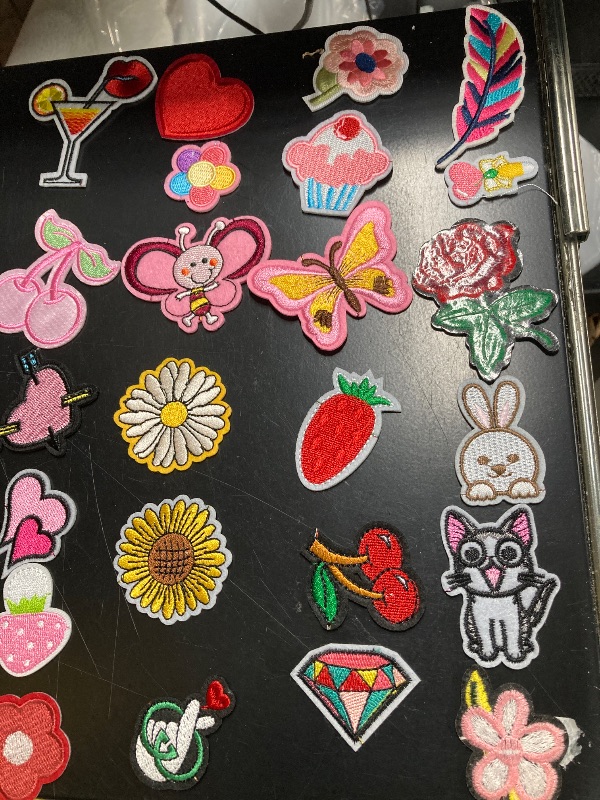 Photo 1 of ***MISSING PIECES SELLING AS IS )*** NICEVINYL Iron on Patches for Clothing: 34Pcs Random Assorted Styles Funny Patch Repair Embroidered Appliques for Clothes Sew on/Iron on Jackets Backpacks Hat Dress Fabric for DIY Accessories