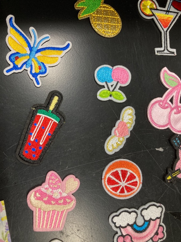Photo 1 of ***MISSING PIECES SELLING AS IS )*** NICEVINYL Iron on Patches for Clothing: 34Pcs Random Assorted Styles Funny Patch Repair Embroidered Appliques for Clothes Sew on/Iron on Jackets Backpacks Hat Dress Fabric for DIY Accessories