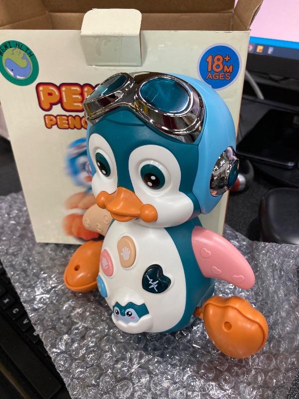 Photo 1 of ***ITEM IS ABOUT 7" TALL***Crawling Penguin Baby Musical Toys, Baby Tummy Time Toys for Infant 0-3 0-6 6-12 12-18 Months Music Learning Crawl Interactive Development Toy with LED Lights, Babies Toddler Boy Girl Birthday Gift***ITEM IS ABOUT 7" TALL***