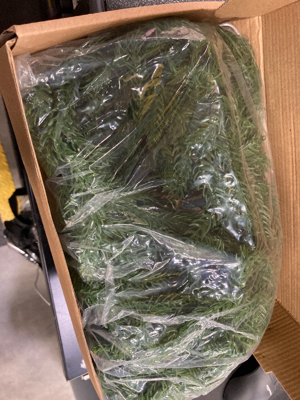 Photo 1 of ***BERRIES ARE NOT INCLUDED**PLAIN VINE ONLY***5FT Christmas Artificial Norfolk Pine Garland for Fireplace - Realistic Faux Greenery Fake Garland for Holiday,Table, Window,Mantel,Stairs, Home,Indoor Outdoor Decor (1PCS)***BERRIES ARE NOT INCLUDED**PLAIN V