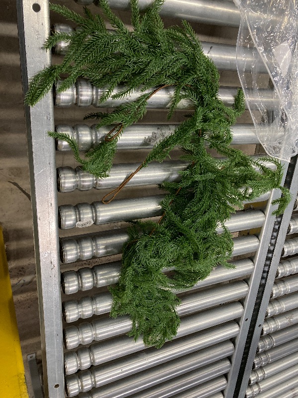 Photo 1 of ***BERRIES ARE NOT INCLUDED**PLAIN VINE ONLY***5FT Christmas Artificial Norfolk Pine Garland for Fireplace - Realistic Faux Greenery Fake Garland for Holiday,Table, Window,Mantel,Stairs, Home,Indoor Outdoor Decor (1PCS)***BERRIES ARE NOT INCLUDED**PLAIN V