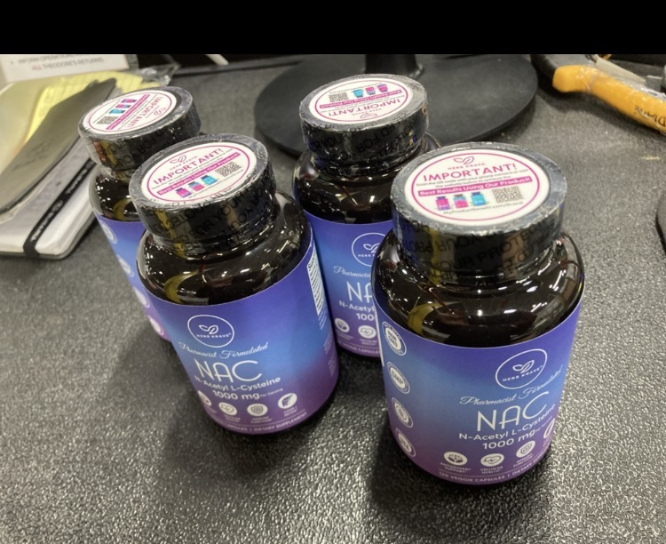 View 1 of ***4 BOTTLES INCLUDED****Herb Krave NAC Supplement N-Acetyl Cysteine 1000 mg, Amino Acid, Natural Antioxidant, Support for Liver, Lung, Immune System, Fertility | 120 N-Acetyl-L-Cysteine Capsule***4 BOTTLES INCLUDED****