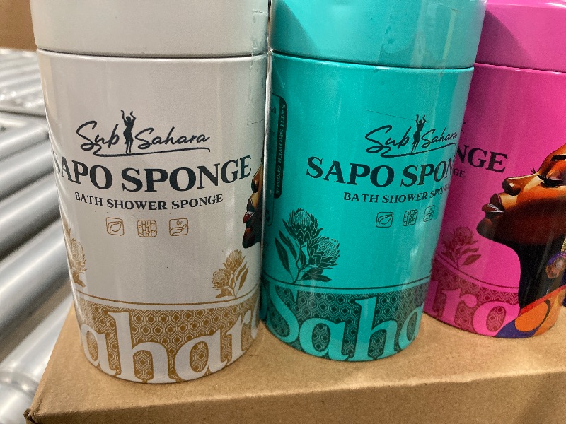 Photo 1 of *** VARIETY PACK. 6 SPONGES INCLUDED*****SOME CANS MAY BE SLIGHTLY DENTED*** Authentic African Net Sponge - 2 Pieces Exfoliating Scrubber for All Skin Types, Bath Sponge for Face & Body, Travel Portable, Durable, Gentle Exfoliation *** VARIETY PACK. 6 SPO