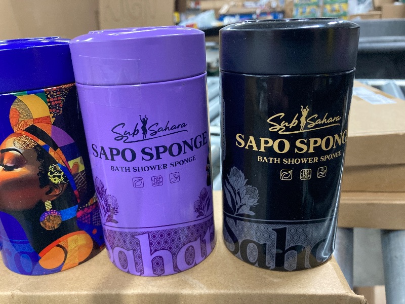 Photo 1 of *** VARIETY PACK. 6 SPONGES INCLUDED*****SOME CANS MAY BE SLIGHTLY DENTED*** Authentic African Net Sponge - 2 Pieces Exfoliating Scrubber for All Skin Types, Bath Sponge for Face & Body, Travel Portable, Durable, Gentle Exfoliation *** VARIETY PACK. 6 SPO