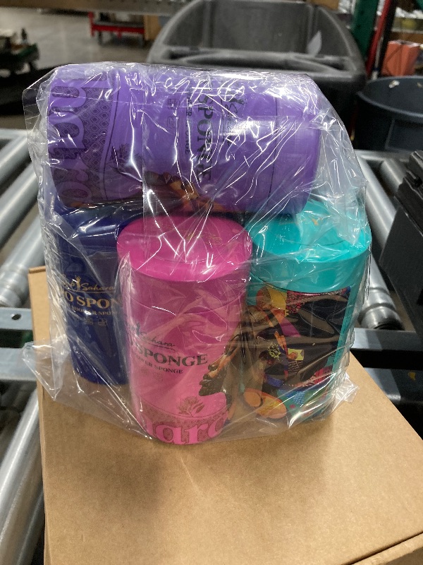 Photo 1 of *** VARIETY PACK. 5 SPONGES INCLUDED*****SOME CANS MAY BE SLIGHTLY DENTED*** Authentic African Net Sponge - 2 Pieces Exfoliating Scrubber for All Skin Types, Bath Sponge for Face & Body, Travel Portable, Durable, Gentle Exfoliation *** VARIETY PACK. 5 SPO