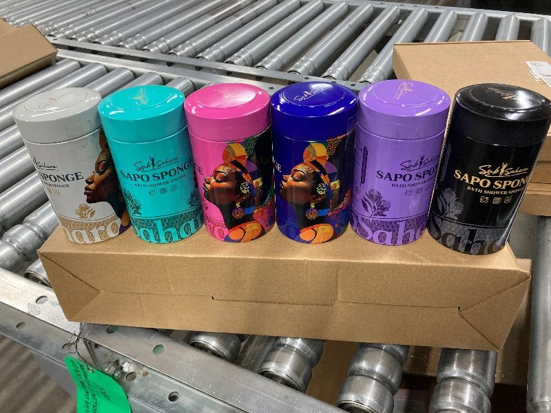 Photo 1 of *** VARIETY PACK. 6 SPONGES INCLUDED*****SOME CANS MAY BE SLIGHTLY DENTED*** Authentic African Net Sponge - 2 Pieces Exfoliating Scrubber for All Skin Types, Bath Sponge for Face & Body, Travel Portable, Durable, Gentle Exfoliation *** VARIETY PACK. 6 SPO