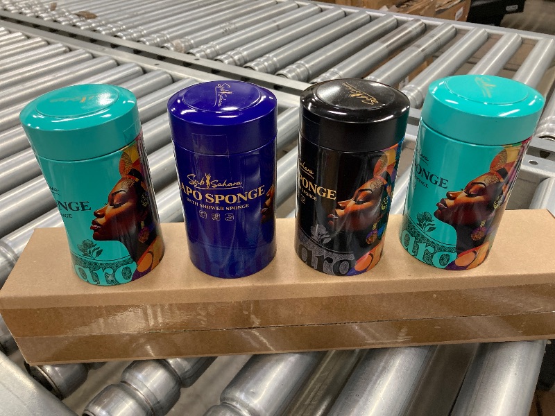 Photo 1 of *** VARIETY PACK. 4 SPONGES INCLUDED*****SOME CANS MAY BE SLIGHTLY DENTED*** Authentic African Net Sponge - 2 Pieces Exfoliating Scrubber for All Skin Types, Bath Sponge for Face & Body, Travel Portable, Durable, Gentle Exfoliation *** VARIETY PACK. 4 SPO