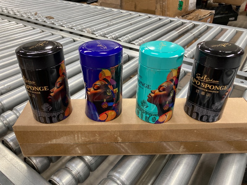 Photo 1 of *** VARIETY PACK. 4 SPONGES INCLUDED*****SOME CANS MAY BE SLIGHTLY DENTED*** Authentic African Net Sponge - 2 Pieces Exfoliating Scrubber for All Skin Types, Bath Sponge for Face & Body, Travel Portable, Durable, Gentle Exfoliation *** VARIETY PACK. 4 SPO