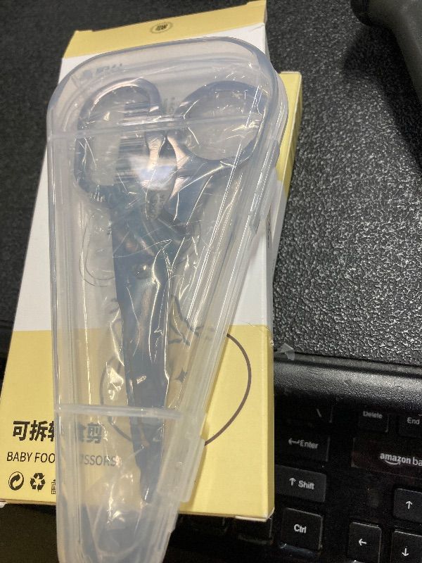Photo 1 of ***3 INCLUDED***Baby Food Scissors, Safety Stainless Steel Baby Led Weaning Scissors, Detachable kids Kitchen Scissor with Storage Case, Ambidextrous toddler food cutter for Noodles, Meat, Chicken, Veggies & Fruits***3 INCLUDED***