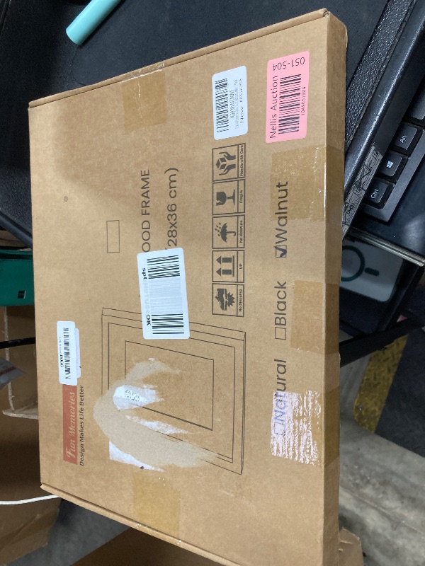 Photo 1 of 11x14 Picture Frame for Wall, 11 x 14 Photo Frames - Made of Solid Oak Wood & Tempered Real Glass, Rustic Wood 11 by 14 Frames for Home Decor, 11x14 Frame Matted to 8x10, Walnut Color, 1 Pack