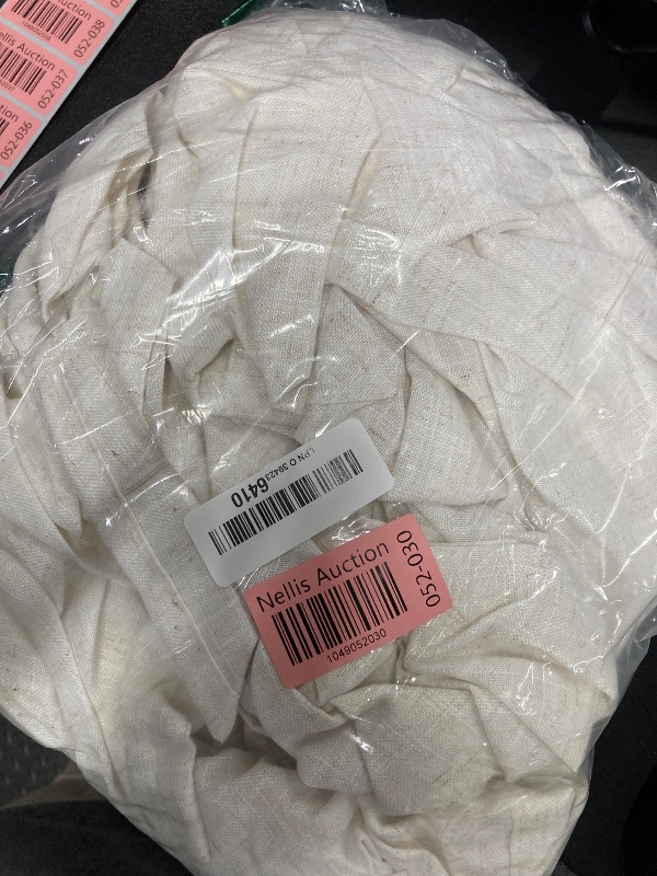 Photo 1 of 100% Blackout Shield Linen Blackout Curtains for Bedroom 90 Inches Long, Back Tab/Rod Pocket Living Room Drapes, Thermal Insulated Blackout Curtains 2 Panels Set, 50" W x 90" L, Light Cream