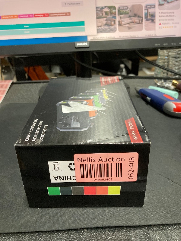 Photo 1 of 10000mAh Hand Crank Emergency Radio, NOAA Weather Radio with AM/FM & solar Radio, Rechargeable Battery, Flashlight & Reading Light, SOS Alarm, Compass Cell Phone Charger for Indoor Outdoor Emergencies