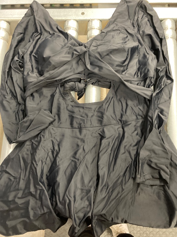 Photo 1 of ** XL** NESY Long Sleeve Swimsuits for Women Rash Guard V Neck One Piece Bathing Suit Swim Dress Woman Swimwear Swimdress UPF 50+