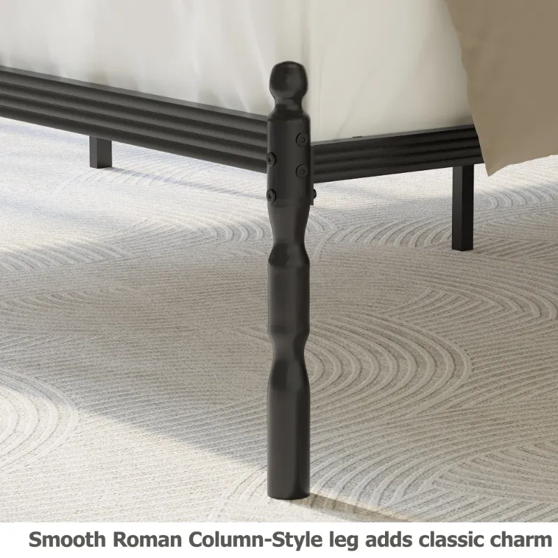 Photo 1 of ** Size Unknown**  Metal Bed Frame with Mattress Non-Slip Stoppers, No Box Spring Needed