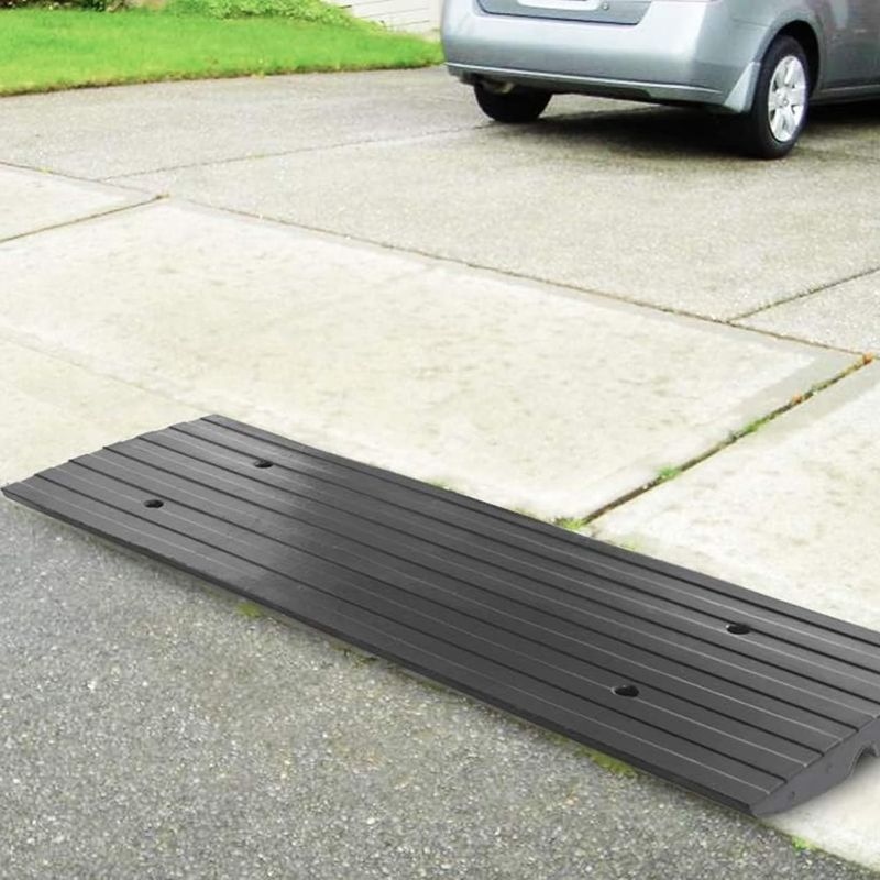 Photo 1 of  ** SET OF TWO**Rubber Threshold Ramp Car Ramp Adjustable Curb Ramp Heavy Duty Loading Ramp - for Loading Docks, Garages, Sidewalks, Trucks, Scooters, Bicycles, Motorcycles
