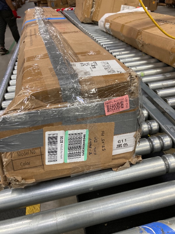 Photo 1 of  ** BOX VERY DUSTY** FloatiCasa Floating TV Stand Matte Finish, 86'' Wall-Mounted TV Cabinet,Floating TV Console,Under TV Shelf with 3 Doors for Living Room Bedroom(Walnut+Black)