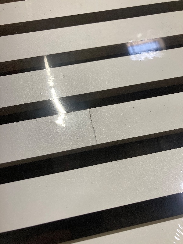 Photo 1 of **DAMAGE IN PHOTO** Olanglab Wood Slat Wall Panels, Wooden Acoustic Wall Panels, 94.5"x12.6" Each 3D Wall Panels for Interior Wall Decor, 2 Pack in Total 94.5"x25.2" (Gloss White)