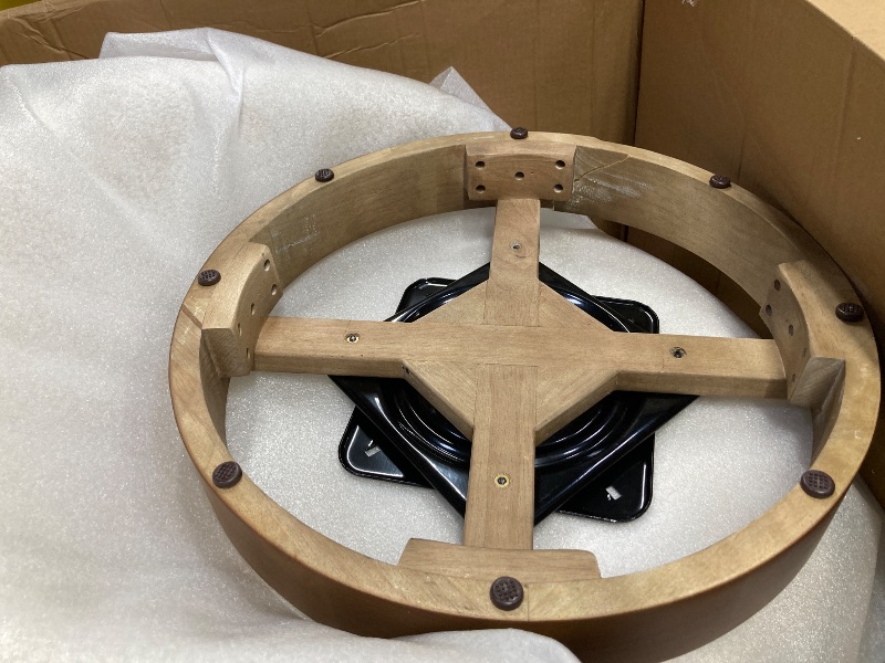 Photo 1 of ***(DAMAGE, ROUND WOODEN BASE BROKEN, SELLING ITEM AS IS, PARTS ONLY)*** KISLOT Swivel Accent Chair Round Barrel Armchair Upholstered Performance Fabric for Living Room Bedroom Waitingroom, Box,Cream