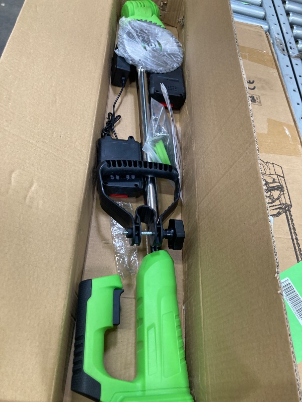Photo 1 of    ONLY PARTS   Jinyi Electric Cordless Grass String Trimmer Lawn Edger Weed Eater Cutter + 2 Battery
