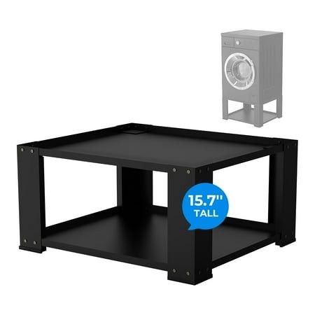 Photo 1 of ***(PARTS ONLY -MISSING HARDWARE -SELLING AS IS )*** 
Washer Dryer Pedestal 28 Heavy Duty Inlife Washing Machine Pedestal 15.7 Height Laundry Riser Stainless Steel Black   ***(BOX RIPPED/TORN)***
