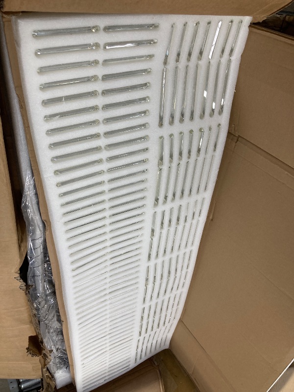 Photo 1 of Siljoy Modern Crystal Chandelier, 20-Light Luxury Rectangular Brushed Gold Crystal Chandelier Lighting, Large Oval 2-Tier K9 Crystal Pendant Ceiling Light for Dining Living Room Kitchen Island, L52''