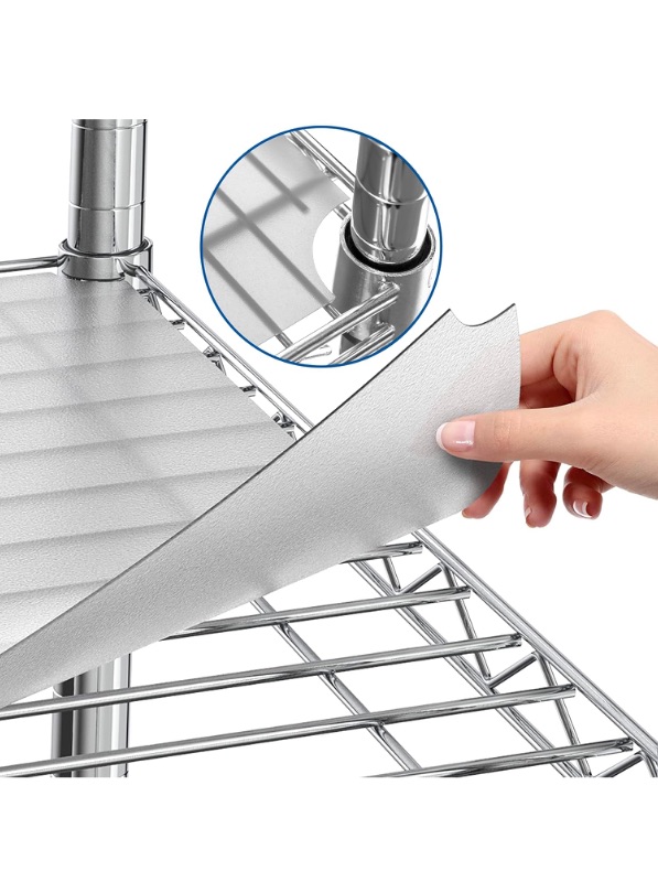 Photo 1 of 
Sterling Shelf Liners Wire Rack Covers: Plastic Shelf Liner Cover for Wire Shelving: Cover Mats for Shelves in Pantry, Closet, and More: 18x36 Inch: Clear, Set of 4