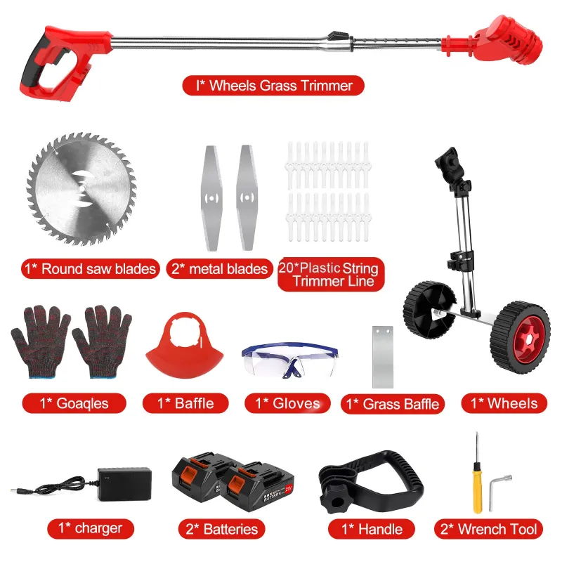 Photo 1 of    ONLY PARTS Weed Eaters Cordless with 2025 Upgraded Wheels, Tanbaby 3-in-1 Battery Powered, 6 inch Grass Trimmer & String Trimmer/Edger Kit for Lawn Garden Trimming
