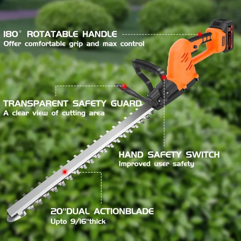 Photo 1 of 
Hedge Trimmer Cordless, UNTIMATY 21V Electric Hedge Trimmer with 3.0Ah Battery and Charger for Bush Shrub Cutting, Trimming, Yellow