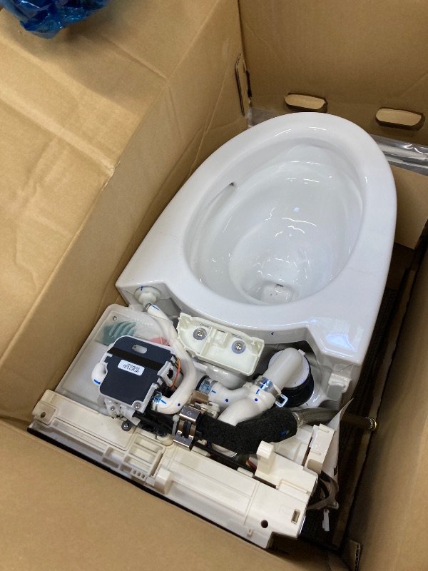 Photo 1 of -Box 1 of 2 Only- TOTO NEOREST RS Dual Flush 1.0 or 0.8 GPF Toilet with Intergeated Bidet Seat & EWATER+, Cotton White - MS8341CUMFG#01