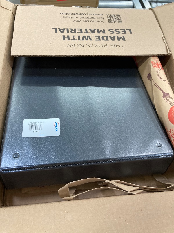 Photo 1 of Avery Heavy-Duty View 3 Ring Binder, 1.5" One Touch Slant Rings, Holds 8.5" x 11" Paper, 1 Black Binder (05400)