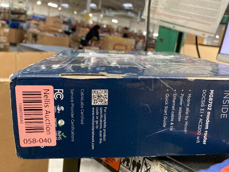 Photo 1 of Motorola MG8702 | DOCSIS 3.1 Cable Modem + Wi-Fi Router (High Speed Combo) with Intelligent Power Boost | AC3200 Wi-Fi Speed | Approved for Comcast Xfinity, Cox, and Charter Spectrum