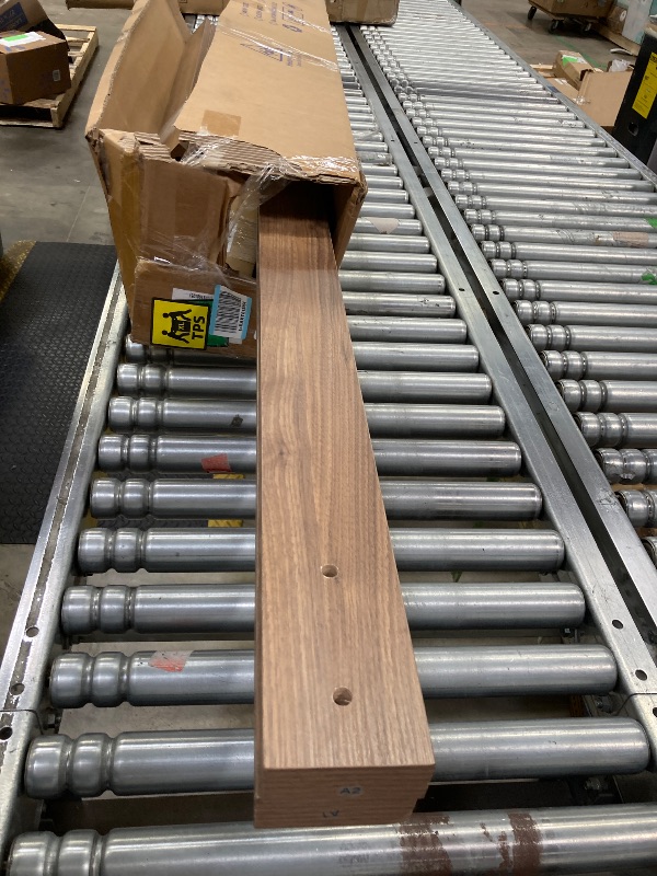 Photo 1 of  Bed Frame Full with GLASS BACK Wood Full Size Bed FrameWalnut