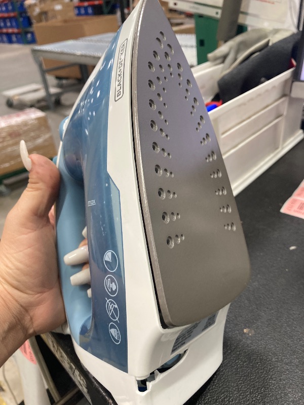Photo 1 of **a little broken*BLACK+DECKER Easy Steam Compact Iron, IR06V, Dual Position Cord, TrueGlide Non-Stick Soleplate, Vertical Steam, SmartSteam