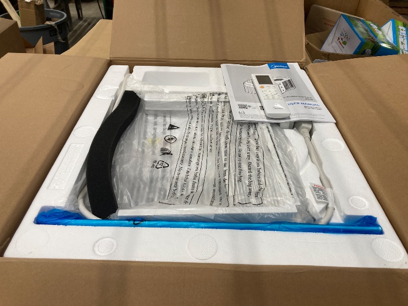 Photo 1 of Midea 12,000 BTU Smart Inverter Air Conditioner Window Unit with Heat and Dehumidifier – Cools up to 550 Sq. Ft., Energy Star Rated, Quiet Operation, Electronic Controls, Remote Control, White