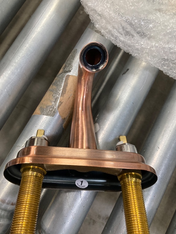Photo 1 of **MISSING KNOBS/PARTS ONLY**Kingston Brass KB561ALAC Restoration 4-Inch Centerset Bathroom Faucet, Antique Copper Finish, 3-1/2 Inch Spout Reach