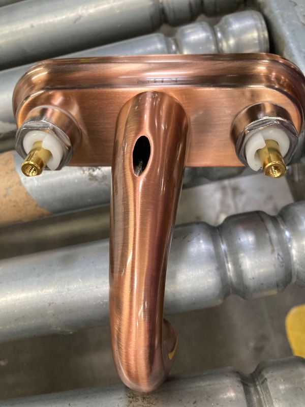 Photo 1 of **MISSING KNOBS/PARTS ONLY**Kingston Brass KB561ALAC Restoration 4-Inch Centerset Bathroom Faucet, Antique Copper Finish, 3-1/2 Inch Spout Reach