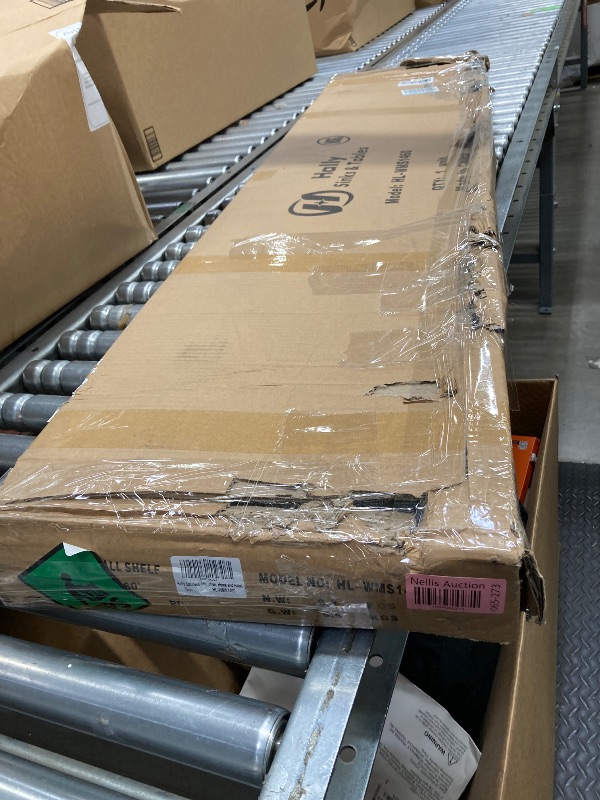 Photo 1 of **MINOR DAMAGE**Hally Stainless Steel Shelf 14 x 60 Inches, 400 lb, Commercial Wall Mount Floating Shelving for Restaurant, Kitchen, Home and Hotel