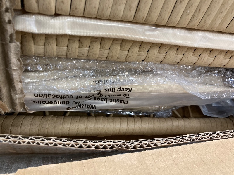 Photo 1 of ****BOX 2 OF 2 MISSING OTHER PARTS OF THE BOX **** PARTIAL SET ***Corner sofa with ottoman 6pcs set nature wicker beige cushion