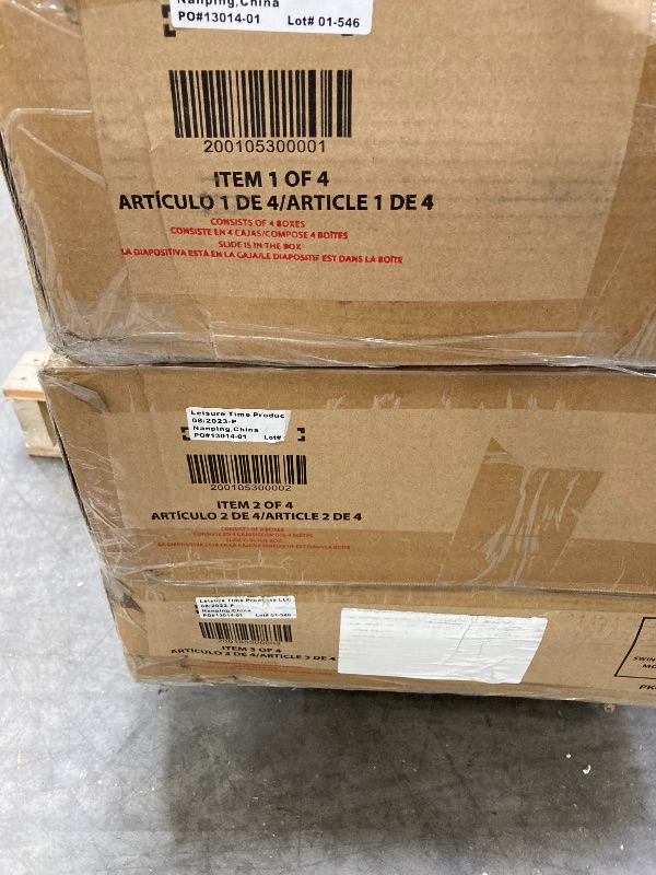 Photo 1 of ***** MISSING PART BOX 4/4 ,  BRAND NEW ****Backyard Discovery Cedar Cove Cedar Wood Swing Set with Spiral Tube Slide, Wave Slide, Clubhouse, Toy Grill, Snack Bar, Rock Wall, Belt Swings, Web Swing, Balcony, Chalkboard, Ladder, Outdoor Playset
