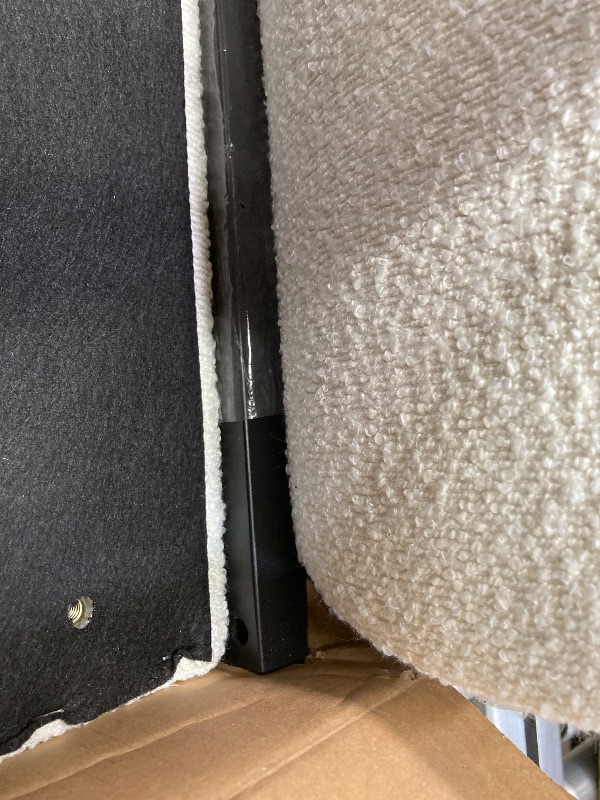 Photo 1 of ***USED / UNKNOWN IF THERE ANY MISSING PARTS****Queen Size Platform Bed Frame with Two Removable Pillow Headboard for Bedroom, Boucle Fabric Upholstered Bed/Slats Support Mattress Foundation/No Box Spring Needed, Light Luxury Design