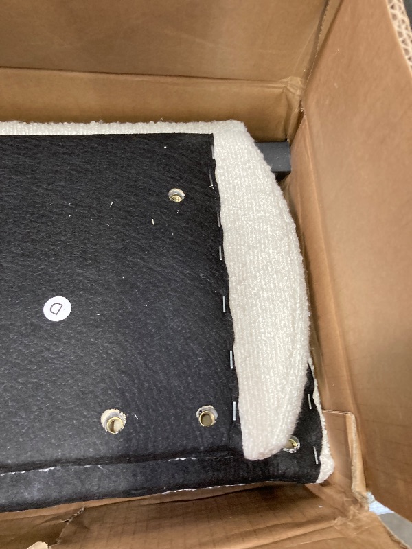 Photo 1 of ***USED / UNKNOWN IF THERE ANY MISSING PARTS****Queen Size Platform Bed Frame with Two Removable Pillow Headboard for Bedroom, Boucle Fabric Upholstered Bed/Slats Support Mattress Foundation/No Box Spring Needed, Light Luxury Design