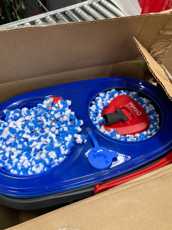 Photo 1 of ***USED***O-Cedar RinseClean Spin Mop & Bucket System + 2 Extra Mop Heads| Clean with Clean Water | Removes 99% of Bacteria