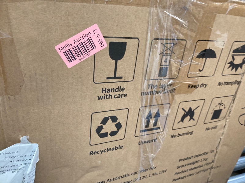 Photo 1 of ***(USED, SOME SCUFFS/SCRATCHES, SLIGHLTY DIRTY -UNTESTED -SELLING AS IS -PARTS ONLY)*** 
Self Cleaning Litter Box,Automatic Cat Litter Box for Multiple Cats,Robot with APP Control,Dual Safety Protection,Odor-Free Waste Disposal Includes Trash Bags,White
